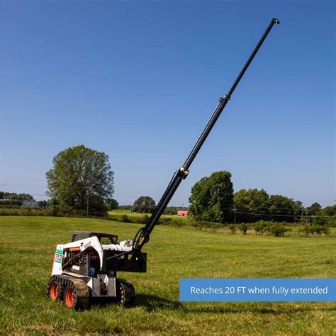 hydraulic boom pole for skid steer|telescoping boom for skid loader.